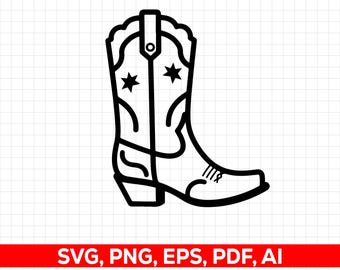Cowboy-Stiefel SVG PNG Schnittdatei, Cricut Design