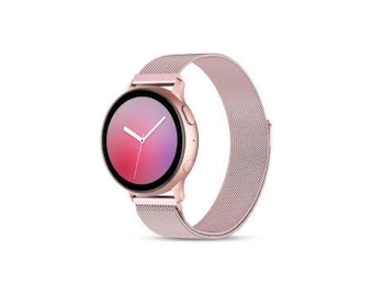 Pink Smartwatch for Women, Elegant Metal Bracelet
