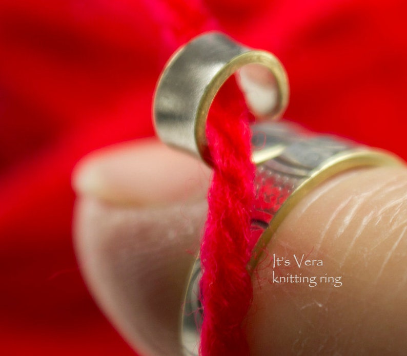 Custom-made to your size, crochet knitting rings provide a comfortable and snug fit, ensuring you can work for hours without discomfort sil plated brass