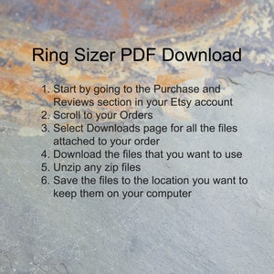 Check your ring size fast and easy, just print the PDF Ring Sizer at home, it's an immediate download, use the Ring Sizer for all rings image 2