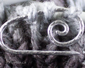 Copper and Aluminum Stitch Holders, Cable Needle, Sleek and Light Weight, Hold Open Stitches When Not Being Used by the Knitting Needles