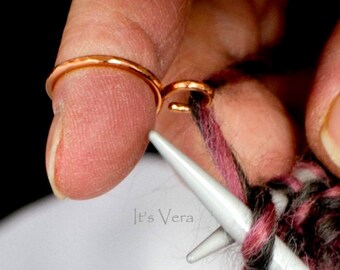 Handcrafted Yarn Tension Ring, Knitting Crochet Tool, Custom Made, more even stitches, less finger fatigue, better yarn tension