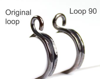 Black Knitting Crochet Tension Rings,  2 Loop Styles, designed for optimal yarn tension, relieves arthritic finger strain