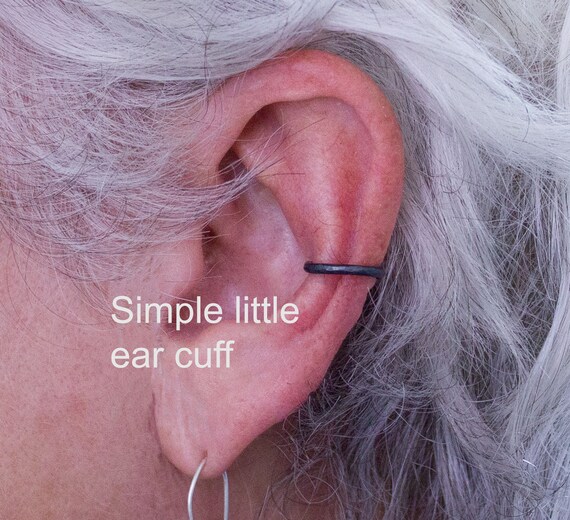 Do You Have a Black Ear Cuff Fake Piercing Handmade Ear Etsy