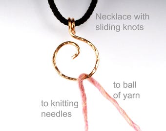 Portuguese Knitting Necklace, keeps your yarn in place, better tension