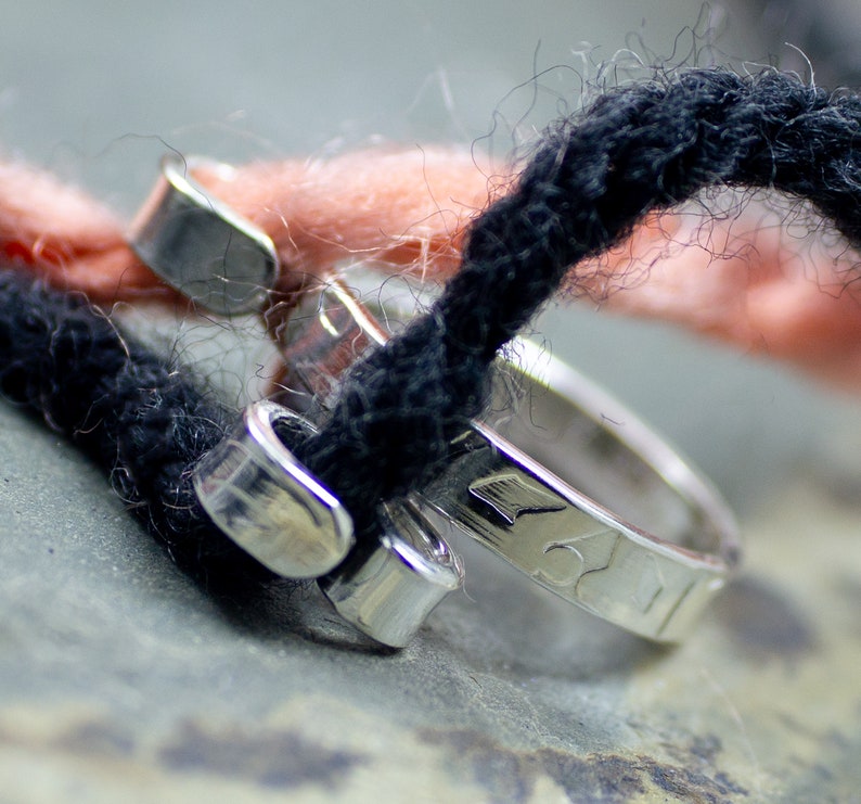 The original 2 loop knitting rings or crochet rings, knitting thimble, crochet patterns, double yarn rings, knitting pattern rings for gifts Sterl silver pattern
