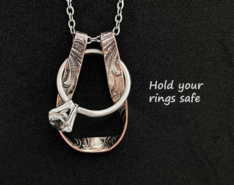 Keep your tension ring ready, limited edition Ring Holder Necklace for all your precious rings, keep rings near you at work or at play