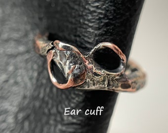 Amazing little ear cuffs by ItsVera crafted from copper and silver into timeless jewelry.  Every handmade cute ear cuff is different.