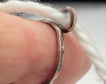 Knitting crochet tension rings, custom-made to your finger size, comfortable snug fit, work without discomfort