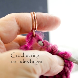 Original bespoke yarn tension rings, custom 1 loop knitting tension rings and crochet tension rings make great birthday gifts, crochet tools image 4