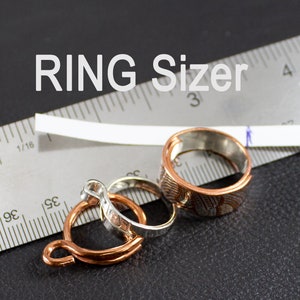 Check your ring size fast and easy, just print the PDF Ring Sizer at home, it's an immediate download, use the Ring Sizer for all rings image 1