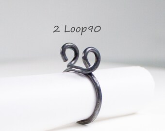 Black 2 loop and 2 loop 90 knitting rings and crochet rings,  2 ring styles for knitting crochet rings, yarn guides, arthritis yarn rings
