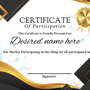 Prêmios engraçados, certificados e certificado de mordaça