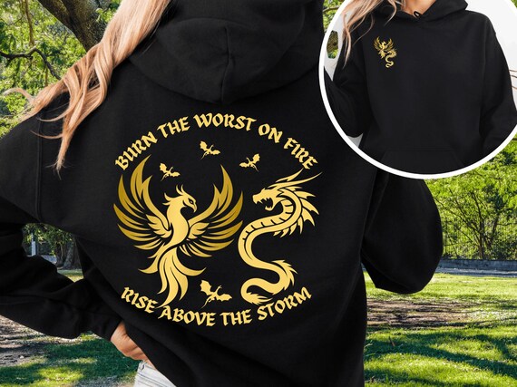 teen hoodie, women sweatshirt, girls hoodie, women hoodie, dragons sweatshirt, dragons hoodie, oversized hoodie, dragon and phoenix hoodie