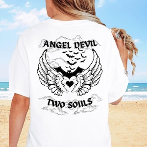 Angel devil t shirt, Angel wings t shirt, Bat t shirt,  Bats swea tshirting, Angel swea tshirt, Angels wing t shirt, Gothic bat swea tshirts