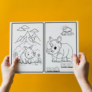 Safari coloring book, Jungle coloring pages for kids 150+, Wild animals coloring book, Safari themed coloring book, Printable coloring 
Bring the wild to life with this Safari Animals Coloring Book – perfect for kids and animal lovers! 🦁🦓🐘
This digital download includes 150+ unique coloring images featuring lions, giraffes, zebras, elephants, monkeys, and more. Designed 2 per page for easy printing and cutting, formatted in standard 11" x 8" inches PDF.