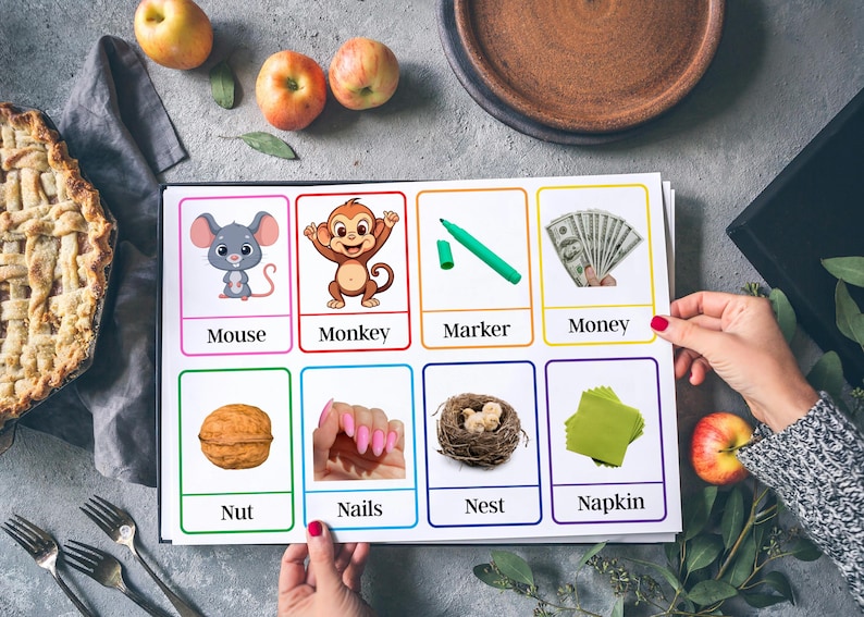 Kids flashcards, Educational Cards, Kids activity pdf, Montessori Cards, Vocabulary Builder, Kids Colors Alphabet, First word flash cards
Printable baby first word flashcards are a delightful way to support early learning through play. This set includes fun and colorful learning cards designed especially for toddlers who are beginning to explore new words. You will receive 1 PDF file as an instant download, ready to print at home. Each page includes 8 flashcards, making it simple to cut and use.