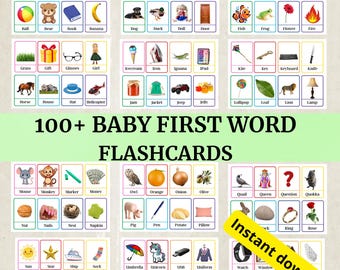 Kids flashcards, Educational Cards, Kids activity pdf, Montessori Cards, Vocabulary Builder, Kids Colors Alphabet, First word flash cards