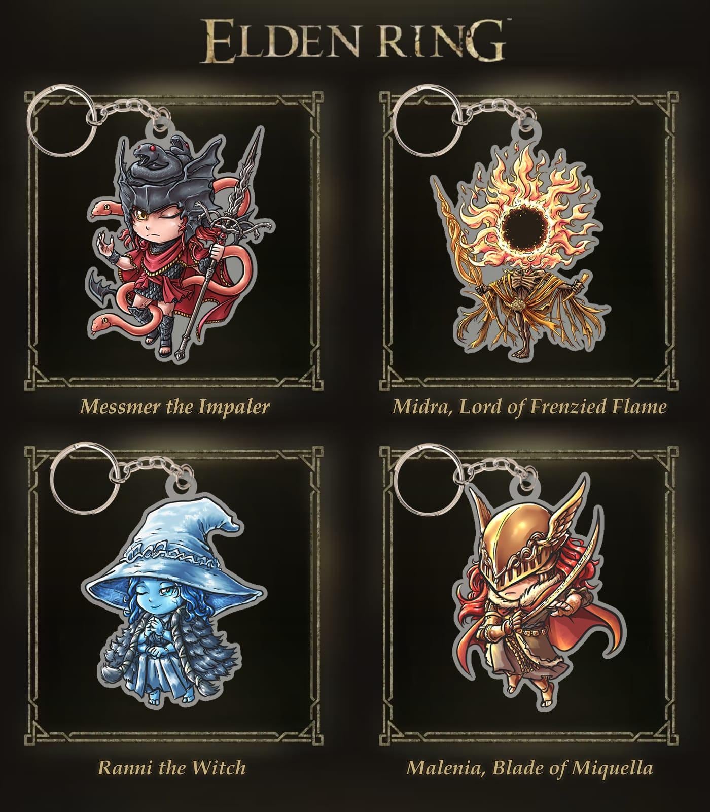 Elden Ring Acrylic Keychain: Ranni, Malenia, Messmer, Midra - Etsy