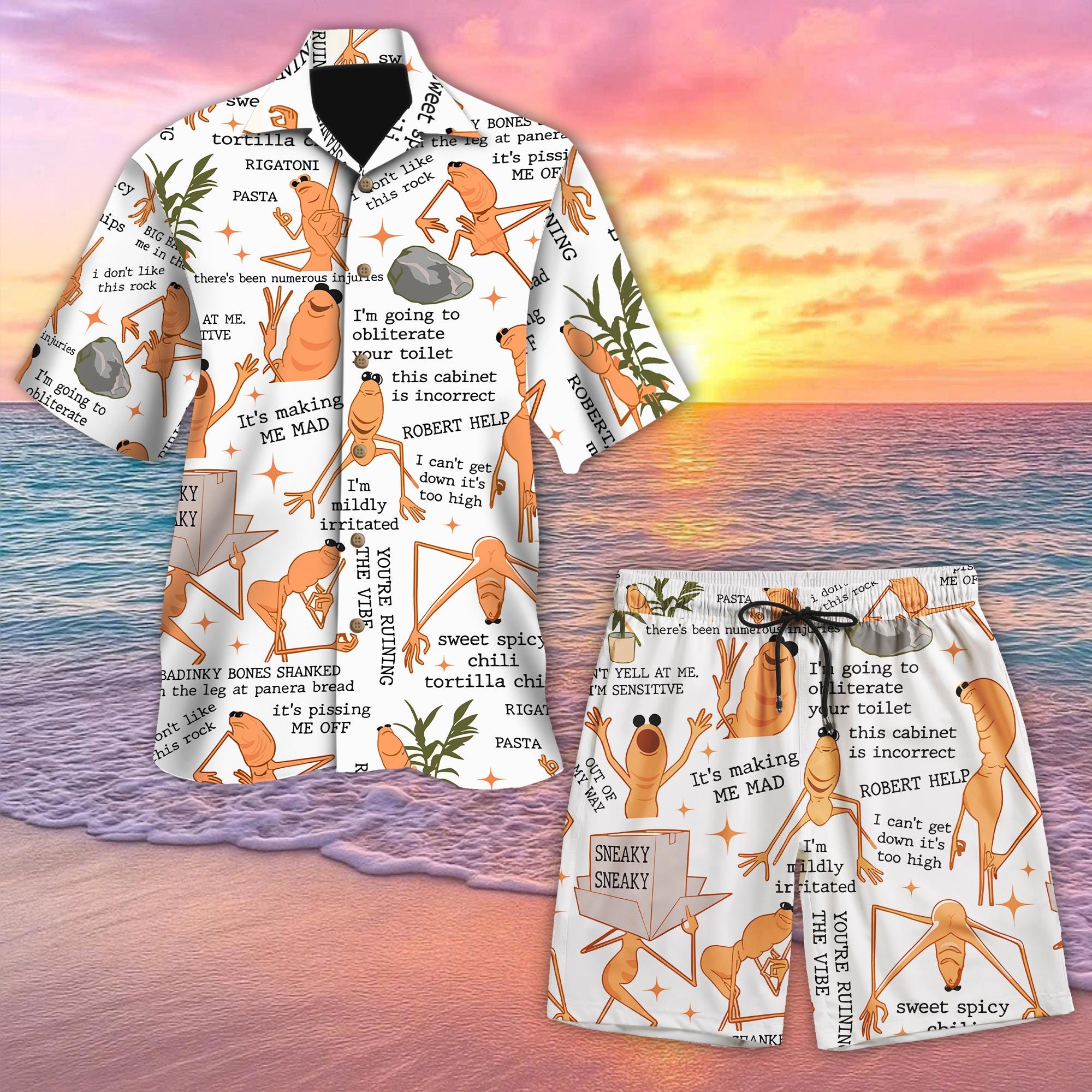 Discover Marcus The Worm Hawaiian Shirt and Short, Where Is Jimbo James Shorts, Jimbo James Aloha Shirt, Meme Aloha Shirt, Funny Beach Vacation Outfit