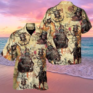 Darth Vader Pirate Hawaiian Shirt, Star Wars Shirt, Vintage Movie Shirt, Summer Beach Shirt