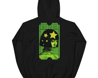 Admission to the Stars Sweatshirt | Vintage Aesthetic Art Print Hoodie | Retro Ticket Graphic Shirt by SGROENART