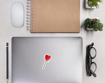 Candy Heart Lollipop Sticker