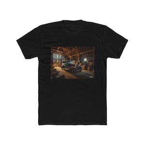 Vintage 1930s Classic Rat Rod Design Unisex Cotton Crew Tee Shirt, Black T-Shirt, Retro Lover Gift, Americana Graphic Tee, Men&#39;s Women&#39;s