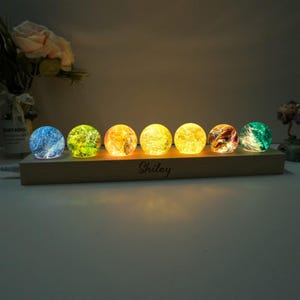 Sfera Di Cristallo Chakra Con Base LED - 7 Color I, Luce Notturna, Decorazione Per Casa, Regalo - Foto 12