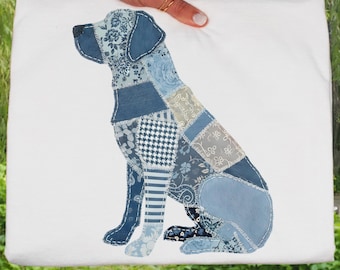 Imágenes prediseñadas de colcha de retazos de perros / Tela estilo cottagecore PNG (Descarga digital)