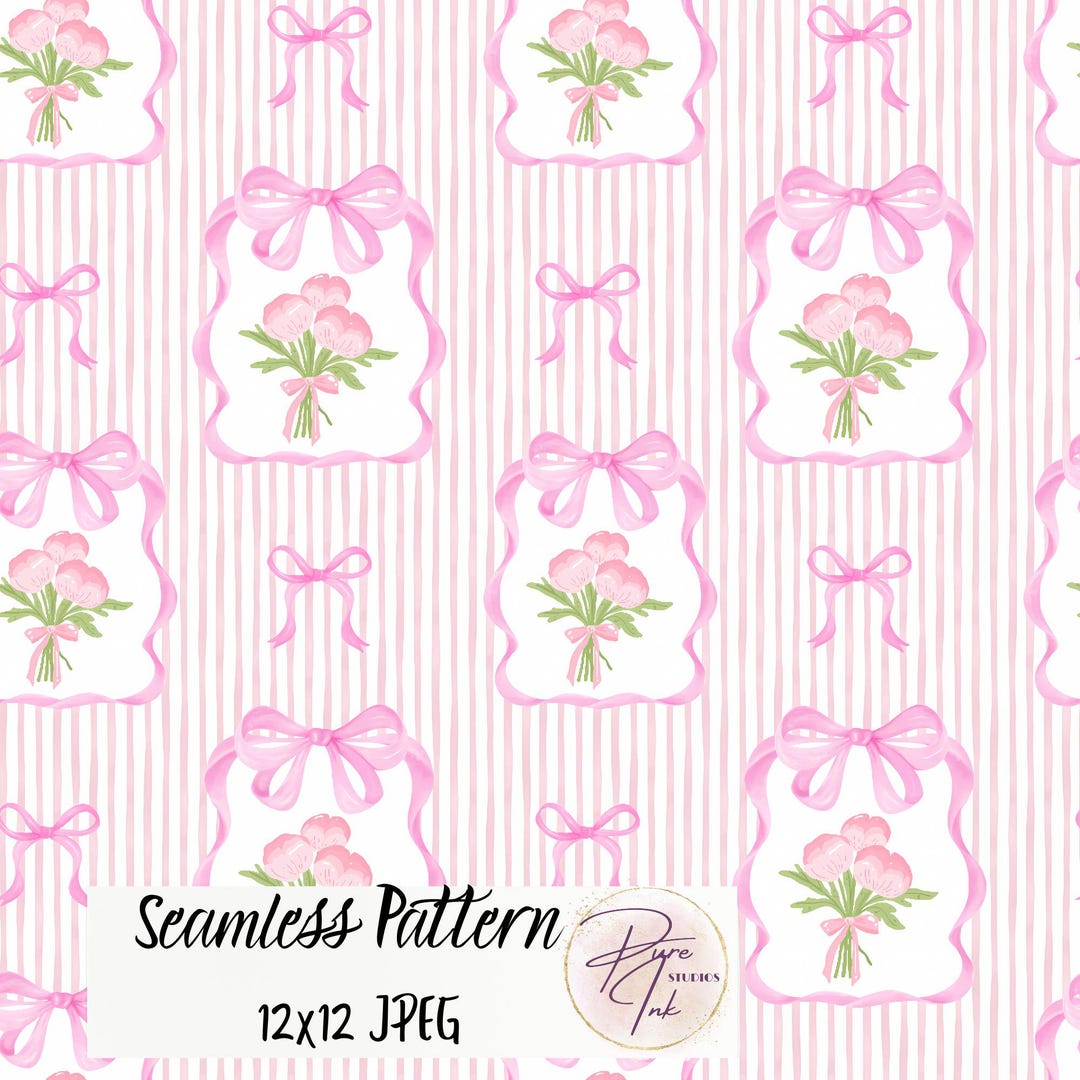 Pink Southern Pattern Pink Floral Seamlesss Pattern, Cottagecore Background, Repeat Pattern ...