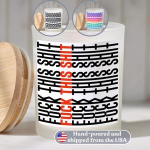 Hidden Swear Message Candle Fuck This Shit Gift for Funny Coworker Friend Bestie Boss Office Adult Humor Retirement Women Men Candle Gift