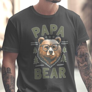 T-shirt couleurs confort, t-shirt papa ours, cadeau de fête des pères, couleurs réconfortantes, t-shirt papa, chemise amoureux des ours, cadeau pour papa, idée de remerciement pour papa