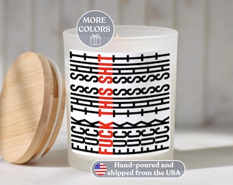 Hidden Swear Message Candle Fuck This Shit Gift for Funny Coworker Friend Bestie Boss Office Adult Humor Retirement Women Men Candle Gift
