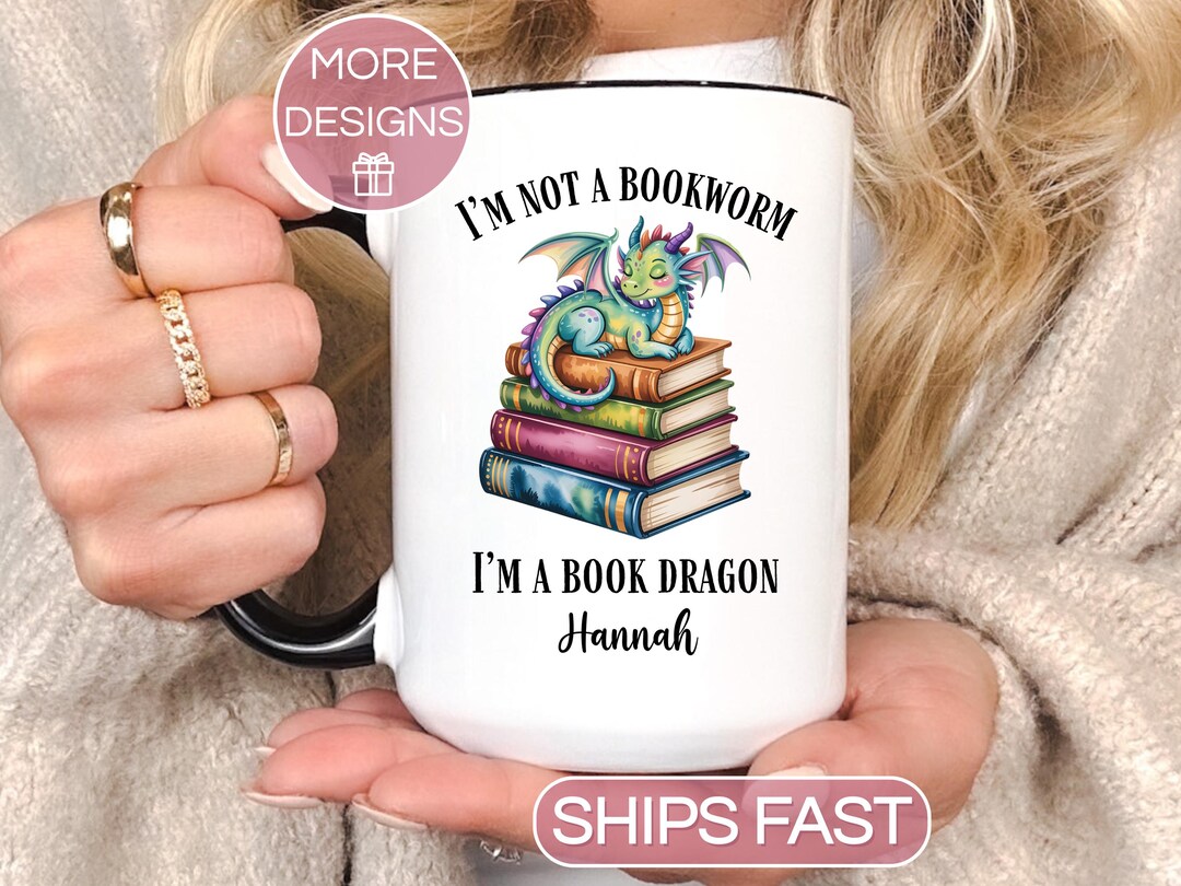 Personalized Book Lover Mug Custom Bookish Gift for Bookworm Booklovers ...