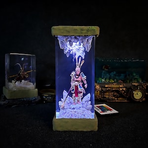 Wu kong legendary Monkey King Resin lamp, resin lamp, table lamp, gift for your friends, gift for him, Epoxy resin lamp, Birthday gift