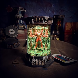 Iron m@n lamp, resin epoxy lamp, handmade lamp, night light, decor lamp, gift for him, gift, birthday gift, game room decor, fantasy lamp
