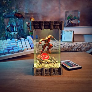 Dead p00l Resin epoxy lamp, resin decor, game room decor, handmade lamp, gift for him, night light, led resin lamp, fantasy decor