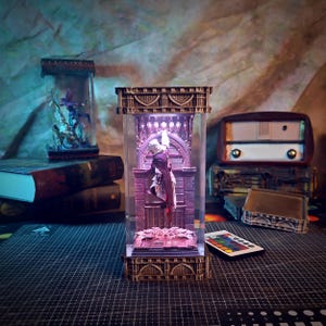 a.ssa.sin c.ree.d lamp, game resin lamp, table lamp, gift for gamer, Birthday gift, game room decor, fantasy inspired, hand crafted art