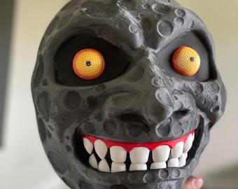 Halloween Cosplay Mask – Majora’s Moon | Wearable Zelda Mask, Hand Painted Wall Art