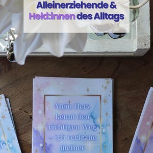 Tarjetas de afirmación para padres solteros, 52 tarjetas mágicas para el amor propio, la fuerza y la motivación, afirmaciones positivas, digitales. Juego de cartas