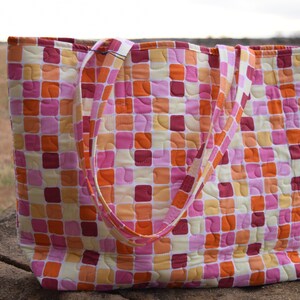 Quilted Tote Bag - Handmade