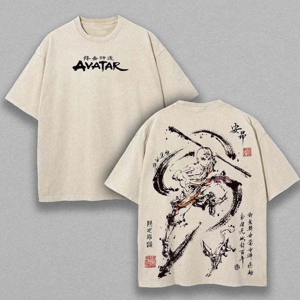 Camiseta vintage lavada / Estampado de personaje retro