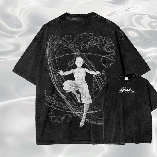 Camiseta vintage lavada / Estampado de personaje retro