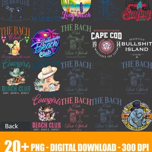 The Beach Club Shirt Png, Trendy Summer Png, Aesthetic Beach Shirt Design, Retro Beach Girl Png, Funny Sarcastic Mom Design, Mother&#39;s Day