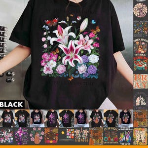 Floral Christian PNG Bundle, Religious Shirt Png, Religious Sublimation Files, Jesus Shirt PNG design, Floral Bible Verse Bundle Designs