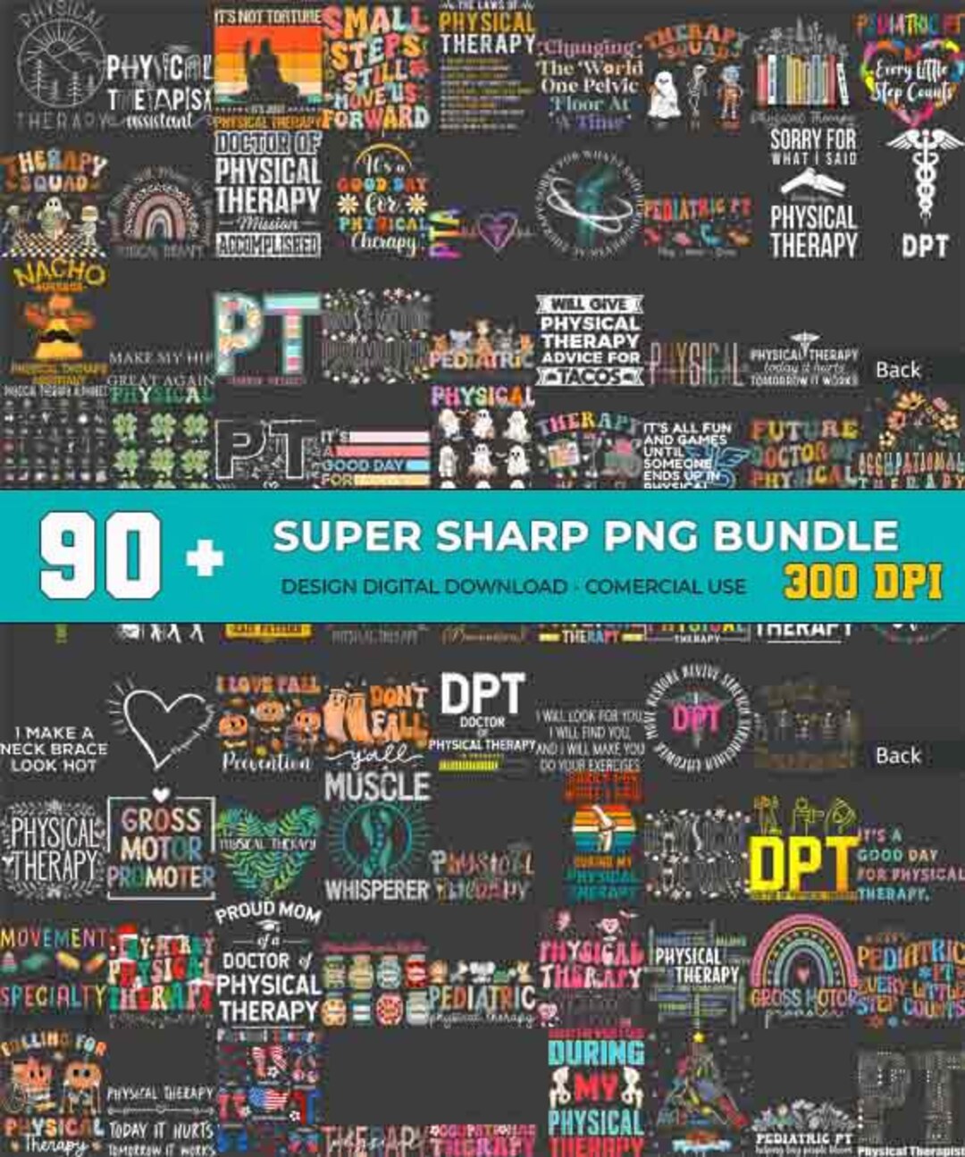 90 Bundle Physical Therapy PNG, Physiotherapist Clipart, PT Student ...
