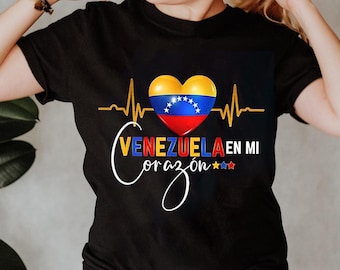 I'm American My Heart Beats for Venezuela T-Shirt, Venezuela Hasta El Final  Shirt, Con Venezuela, Gift For Venezuelan, Venezuela
