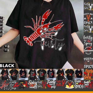 Feisty and Spicy Png, Crawfish Coquette Png, Funny Crawfish Png, Crawfish Season Preppy PNG, Glitter Leopard Crawfish Sublimation Design