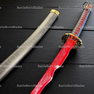 Rivers of Blood Katana Replica – Full Metal Elden Ring Sword | Life-Size Cosplay Prop | Gamer Gift for Him | Dark Souls-Inspired Collectible